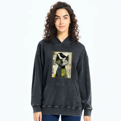Tokyo-Tiger The Cat And The Crow Are Planning To Rule The World Washed Hoodie