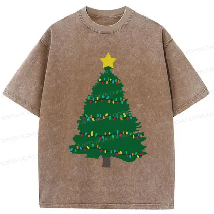 Tokyo-Tiger Christmas Tree Washed T-Shirt