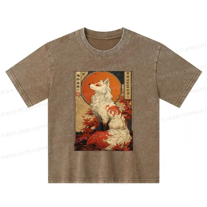 Tokyo-Tiger The Fox of Fates: A Tale of Nine Tails Kids Washed T-Shirt