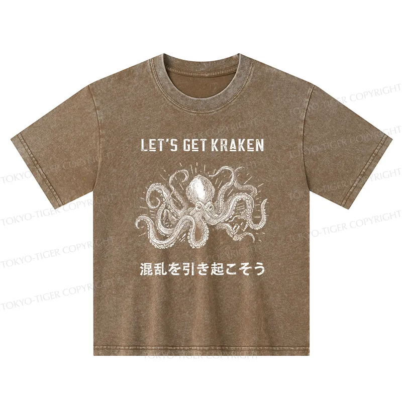 Tokyo-Tiger Funny Octopus：Let’s Get Kraken Washed T-Shirt