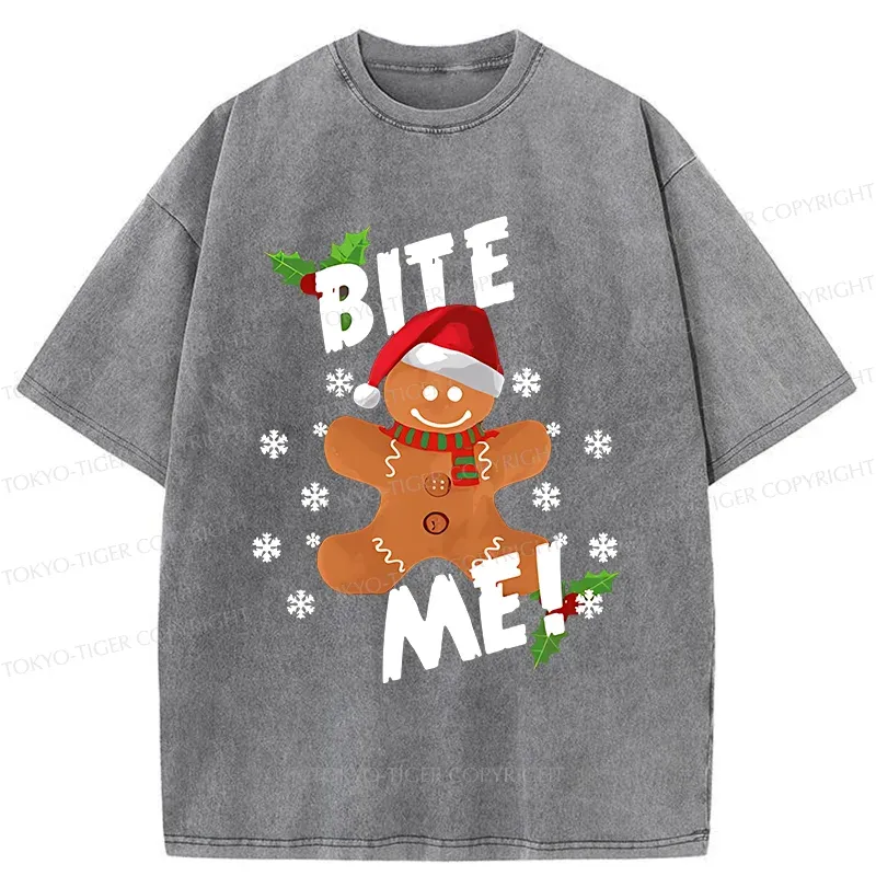 Tokyo-Tiger Eat The Gingerbread Man Washed T-Shirt