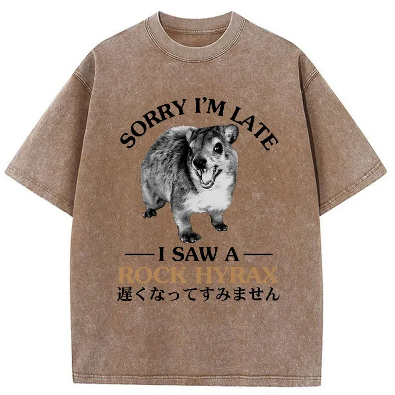Tokyo-Tiger Rock Hyrax Japanese Washed T-Shirt