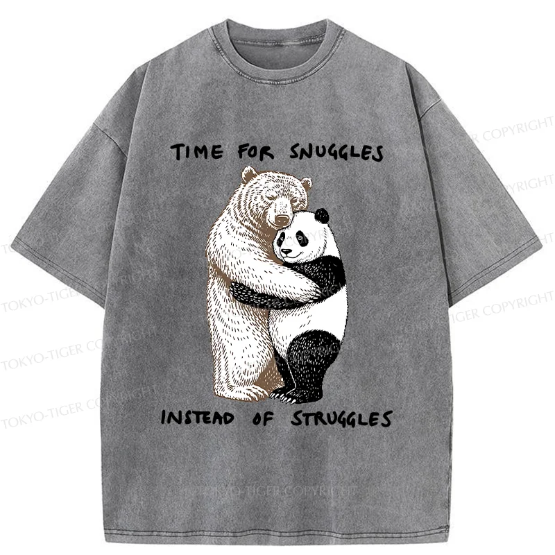 Tokyo-Tiger Hugging Bears Washed T-Shirt