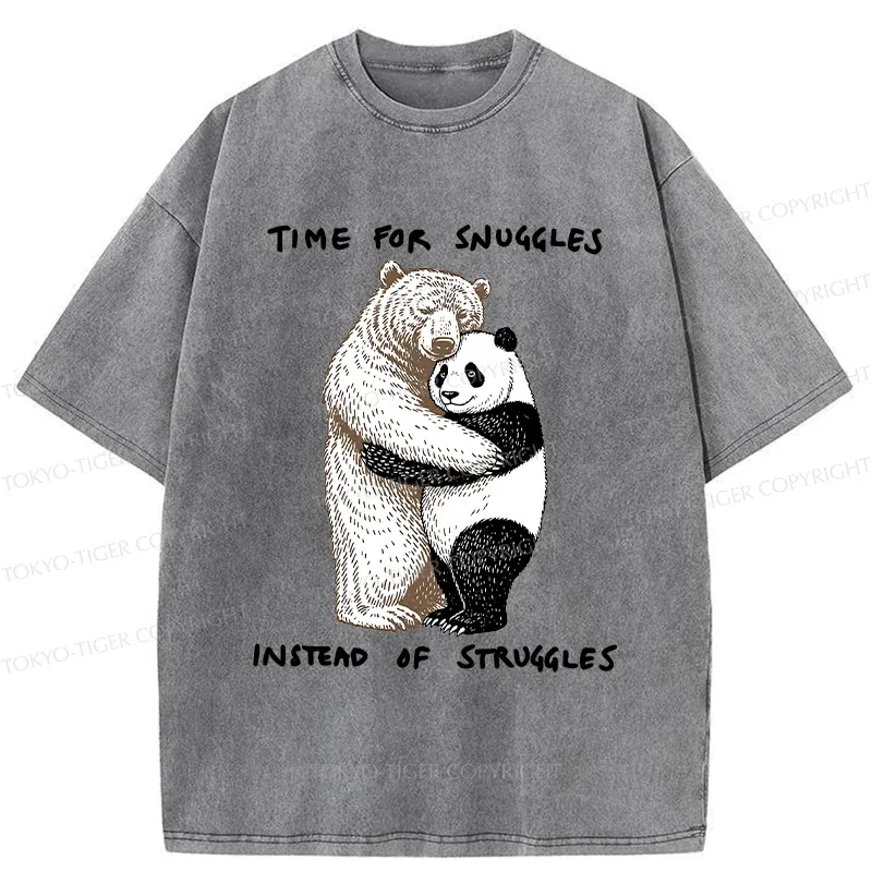 Tokyo-Tiger Hugging Bears Washed T-Shirt