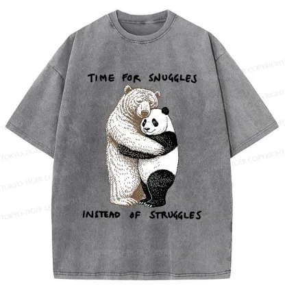 Tokyo-Tiger Hugging Bears Washed T-Shirt