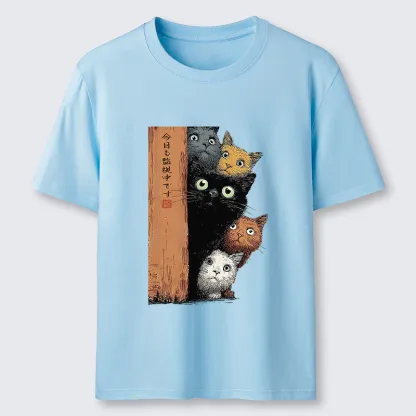 Tokyo-Tiger Five Cats Are Watching You Classic T-Shirt