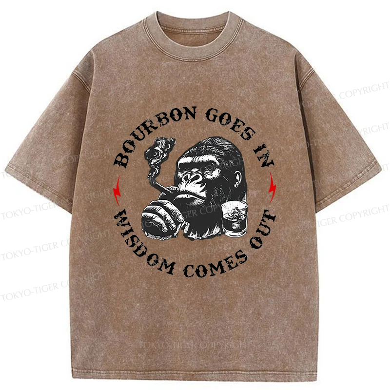 Tokyo-Tiger Whiskey Funny Meme Washed T-Shirt
