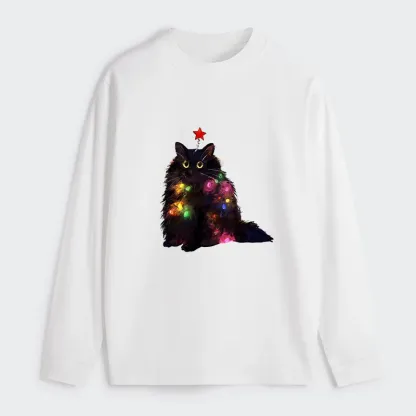 Tokyo-Tiger Christmas Lights Cat Classic Long Sleeve T-Shirt