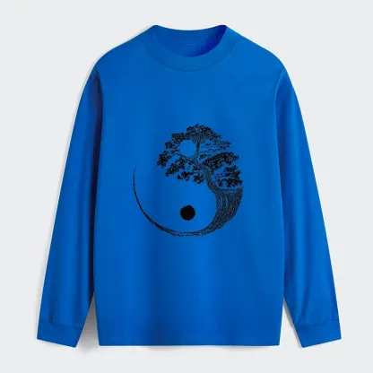 Tokyo-Tiger Yin-Yang Tai Chi Tree Classic Long Sleeve T-Shirt