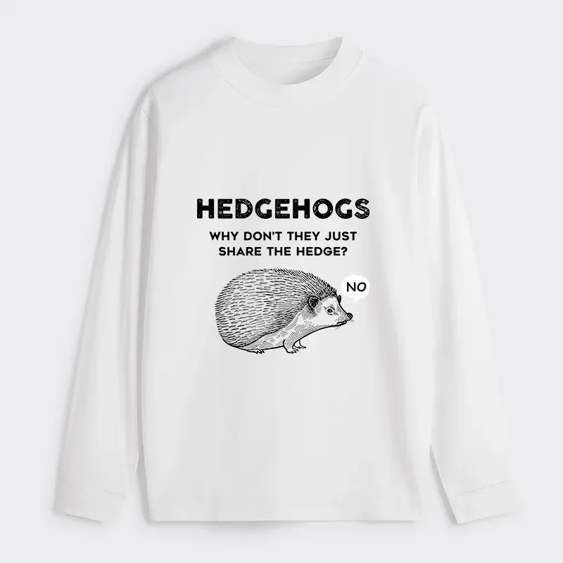 Tokyo-Tiger Funny Hedgehog Classic Long Sleeve T-Shirt