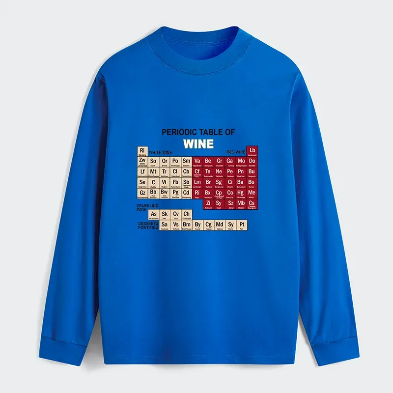 Tokyo-Tiger Table of Elements of Wine Classic Long Sleeve T-Shirt Sale