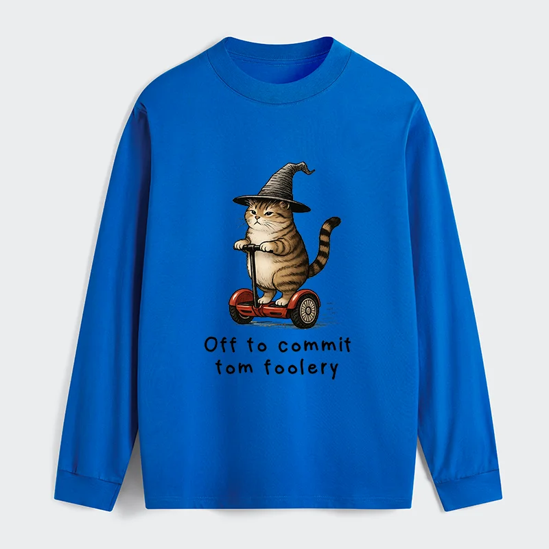 Tokyo-Tiger Orange Cat Riding Segway-style Classic Long Sleeve T-Shirt