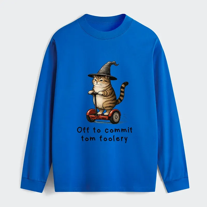 Tokyo-Tiger Orange Cat Riding Segway-style Classic Long Sleeve T-Shirt