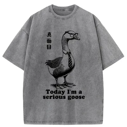 Tokyo-Tiger Serious Goose Washed T-Shirt
