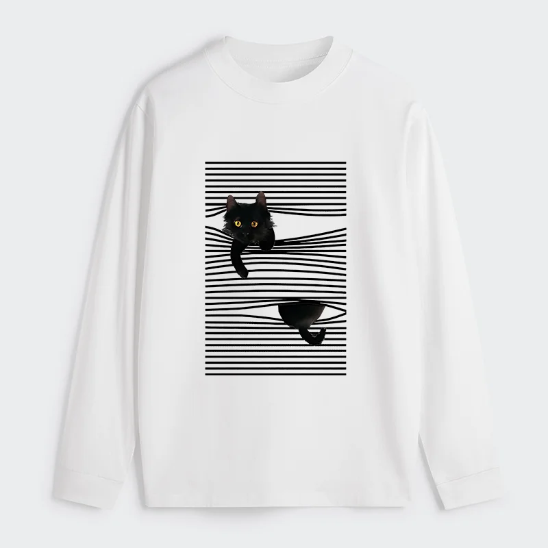 Tokyo-Tiger Cat Scratching Curtain Classic Long Sleeve T-Shirt