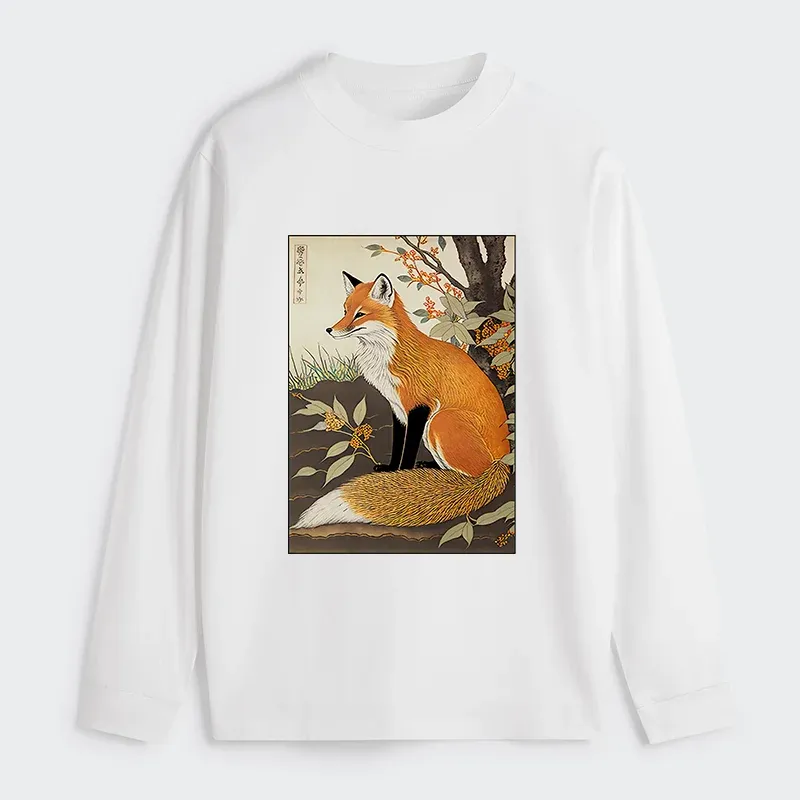Tokyo-Tiger Ukiyo-e Fox Classic Long Sleeve T-Shirt