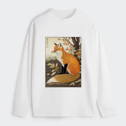 Tokyo-Tiger Ukiyo-e Fox Classic Long Sleeve T-Shirt