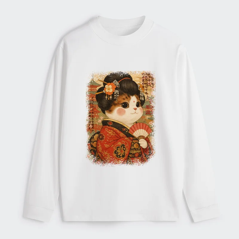 Tokyo-Tiger Ukiyoe Japanese Cat Princess Classic Long Sleeve T-Shirt