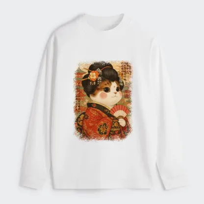 Tokyo-Tiger Ukiyoe Japanese Cat Princess Classic Long Sleeve T-Shirt
