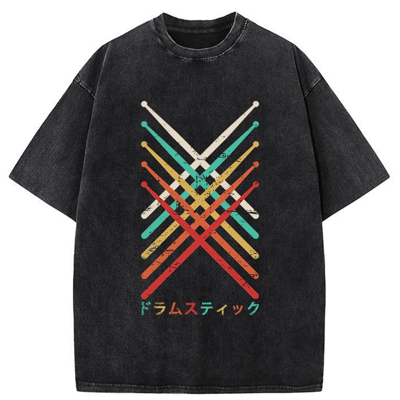 Tokyo-Tiger Japanese Drumsticks Washed T-Shirt