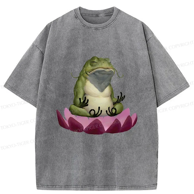Tokyo-Tiger Zen Frog Washed T-Shirt