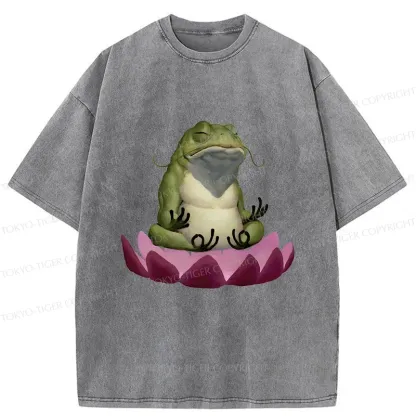 Tokyo-Tiger Zen Frog Washed T-Shirt