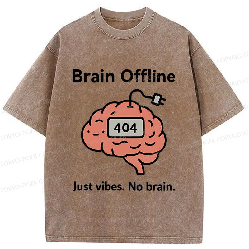 Tokyo-Tiger Brain Short Circuit Washed T-Shirt