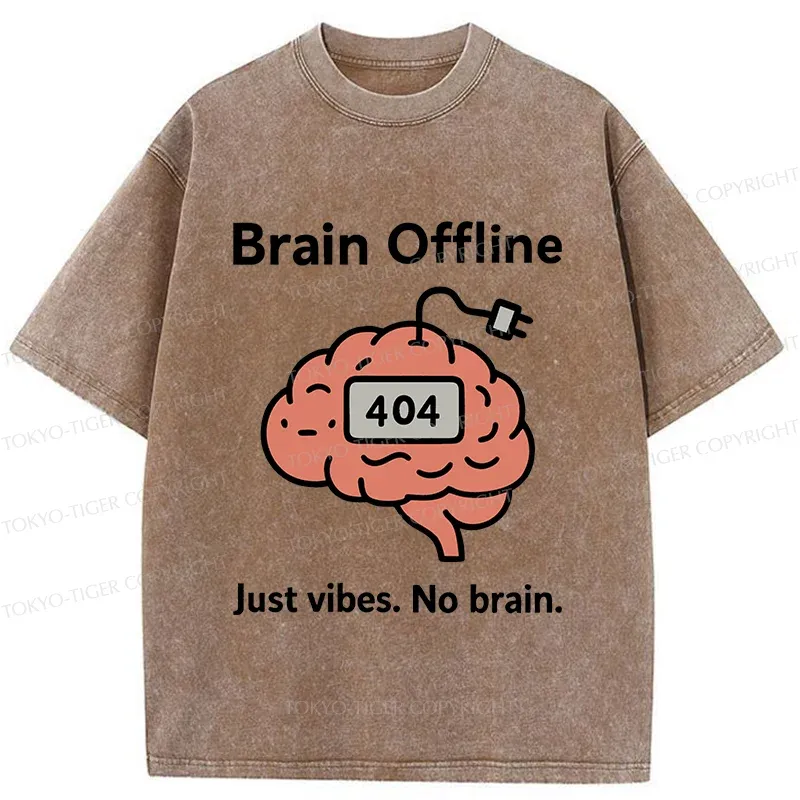 Tokyo-Tiger Brain Short Circuit Washed T-Shirt