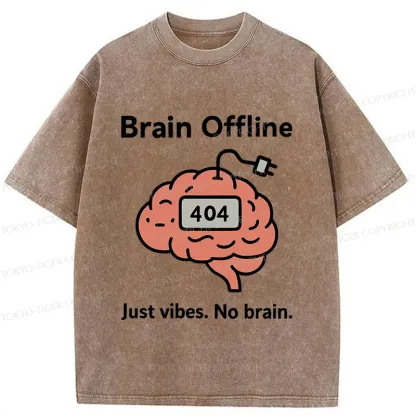 Tokyo-Tiger Brain Short Circuit Washed T-Shirt