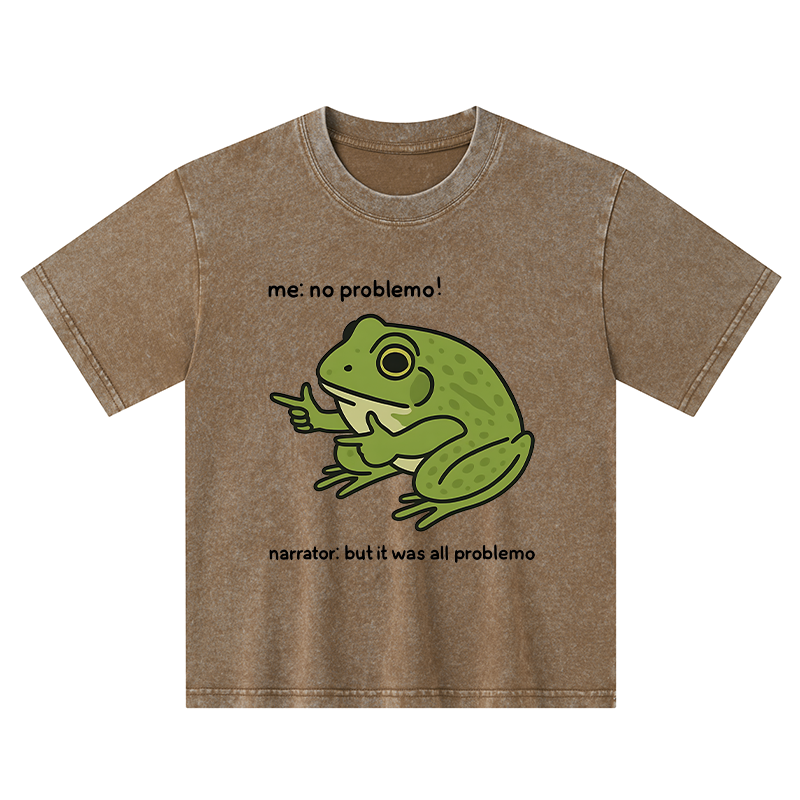 Tokyo-Tiger Stupid Frog Meme Kids Washed T-Shirt