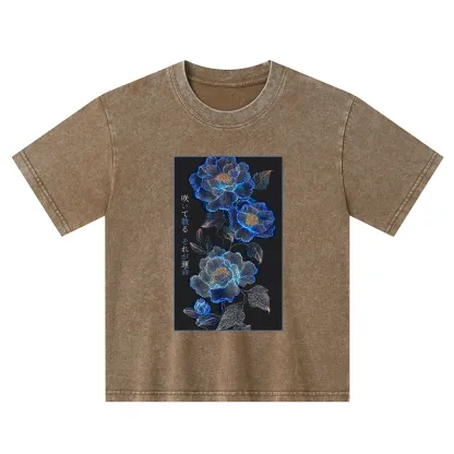 Tokyo-Tiger The Sea Of Flowers In The Darkness Kids Washed T-Shirt