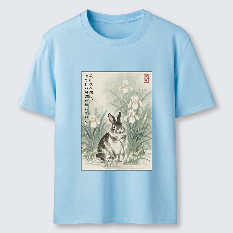 Tokyo-Tiger Little Rabbit Beneath the Blooming Irises Classic T-Shirt
