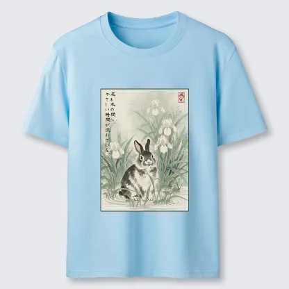 Tokyo-Tiger Little Rabbit Beneath the Blooming Irises Classic T-Shirt