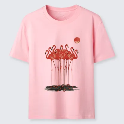 Tokyo-Tiger Flamingos at Dusk Classic T-Shirt