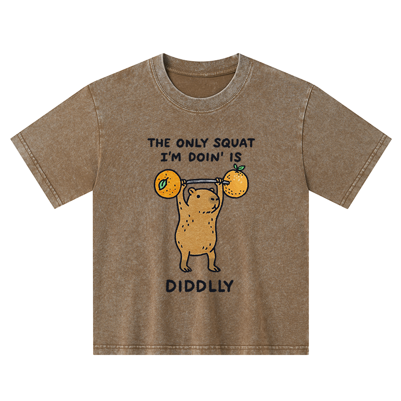 Tokyo-Tiger Diddly Capybara Kids Washed T-Shirt