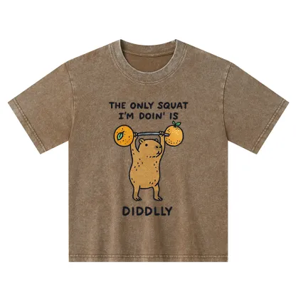 Tokyo-Tiger Diddly Capybara Kids Washed T-Shirt