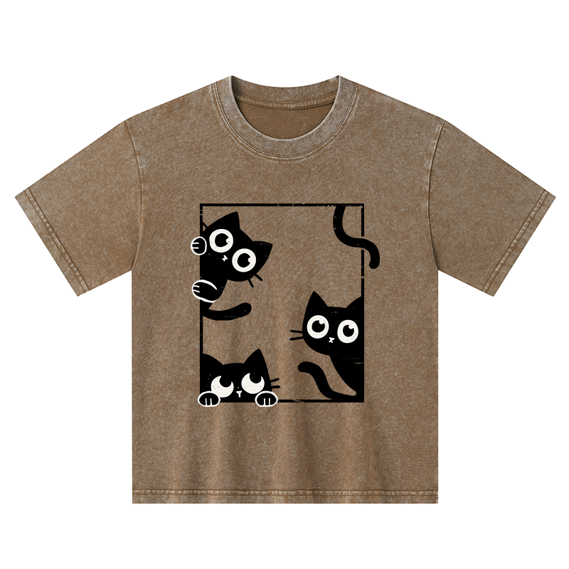 Tokyo-Tiger Looking At Your Cats Kids Washed T-Shirt