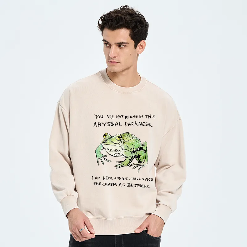 Tokyo-Tiger Support Your Frog Friends Washed Sweatshirt