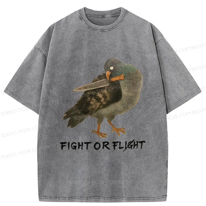 Tokyo-Tiger Rebellious Pigeon Washed T-Shirt