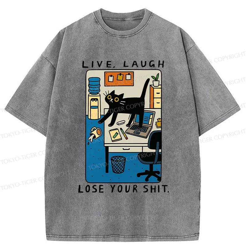 Tokyo-Tiger Cat Lose Your Shit Washed T-Shirt