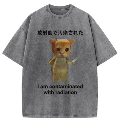 Tokyo-Tiger Kitten Contaminated By Radiation Washed T-Shirt
