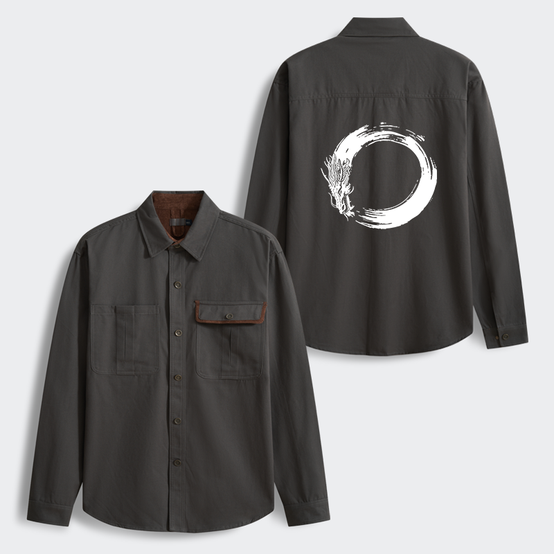 Tokyo-Tiger Dragon's Circle Men's Corduroy Work Jacket