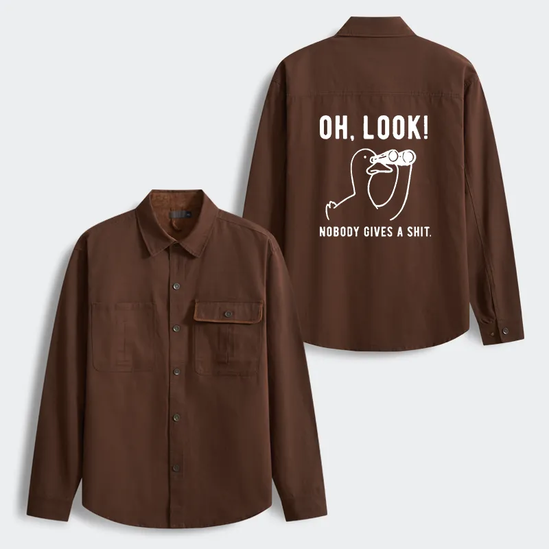 Tokyo-Tiger No One Cares About The Duck Men's Corduroy Work Jacket