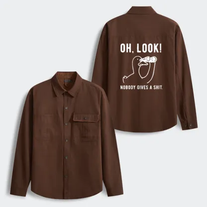 Tokyo-Tiger No One Cares About The Duck Men's Corduroy Work Jacket