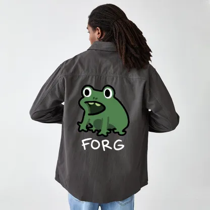 Tokyo-Tiger Funny Forg Japan Men's Corduroy Work Jacket