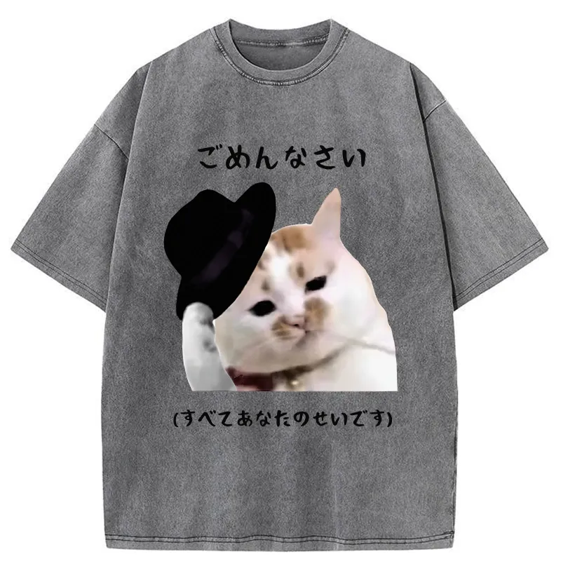 Tokyo-Tiger Sorry It's All Your Fault Washed T-Shirt