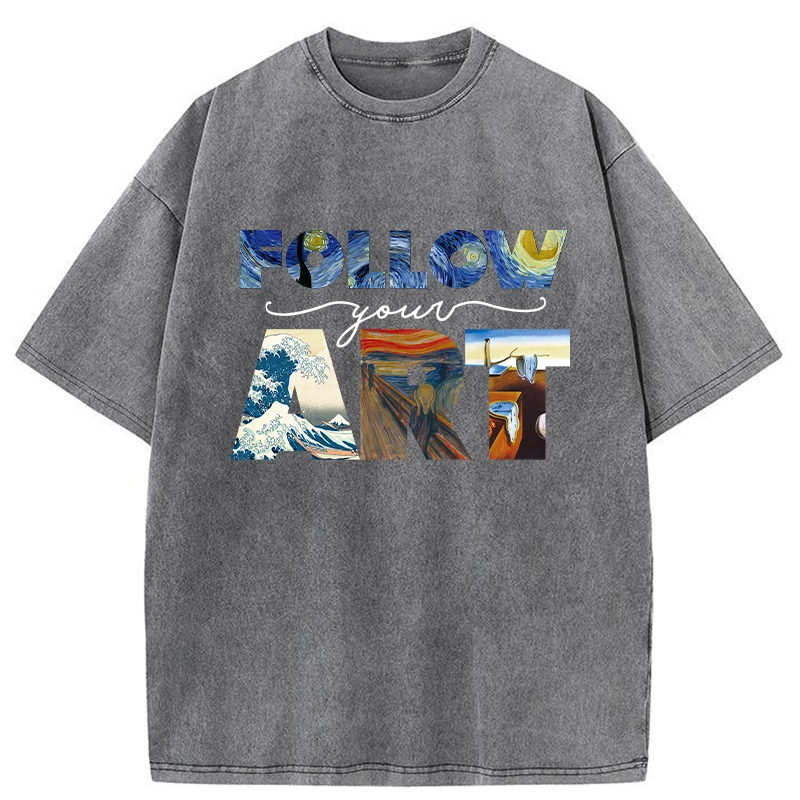 Tokyo-Tiger Follow Your Art Japan Washed T-Shirt