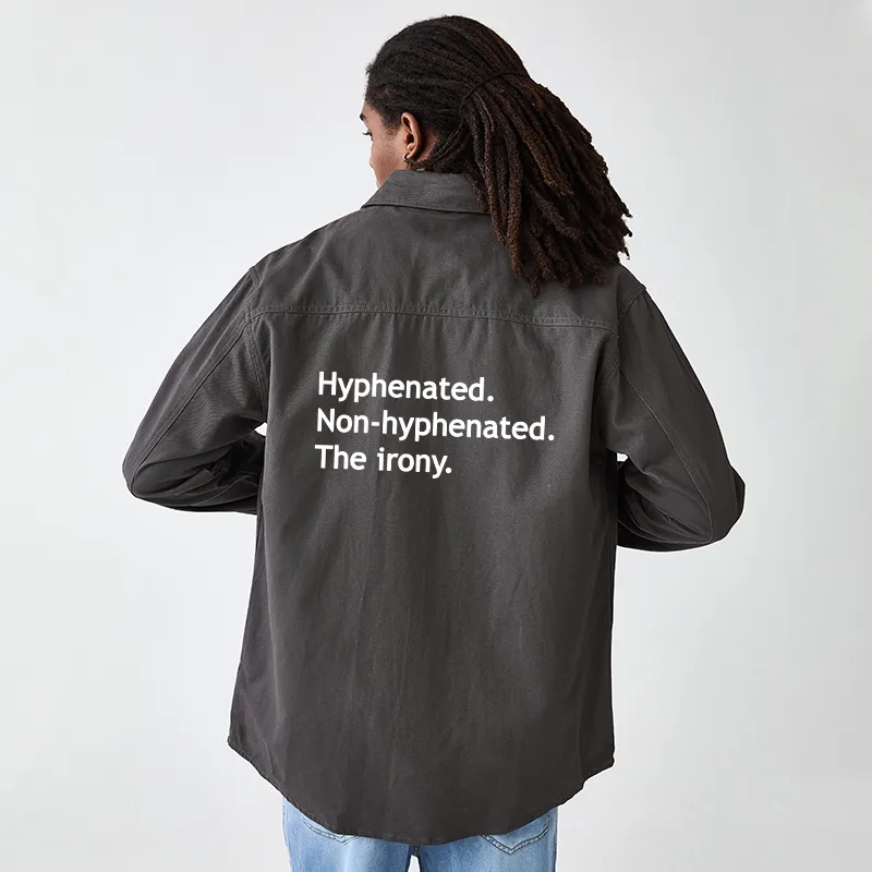 Tokyo-Tiger Hyphenated Funny Men's Corduroy Work Jacket