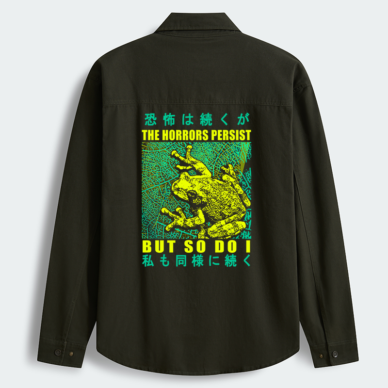 Tokyo-Tiger The Horrors Persist Forg Men's Corduroy Work Jacket