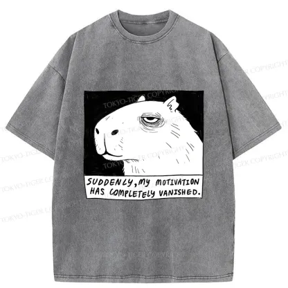 Tokyo-Tiger Power Has Completely Disappeared Washed T-Shirt